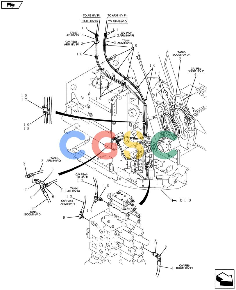 纽荷兰零件查询(E235BSR) - CRAWLER EXCAVATOR (5/07-) (1.082[10]) - PILOT PIPING - 2-PIECE BOOM New Holland Constructuion