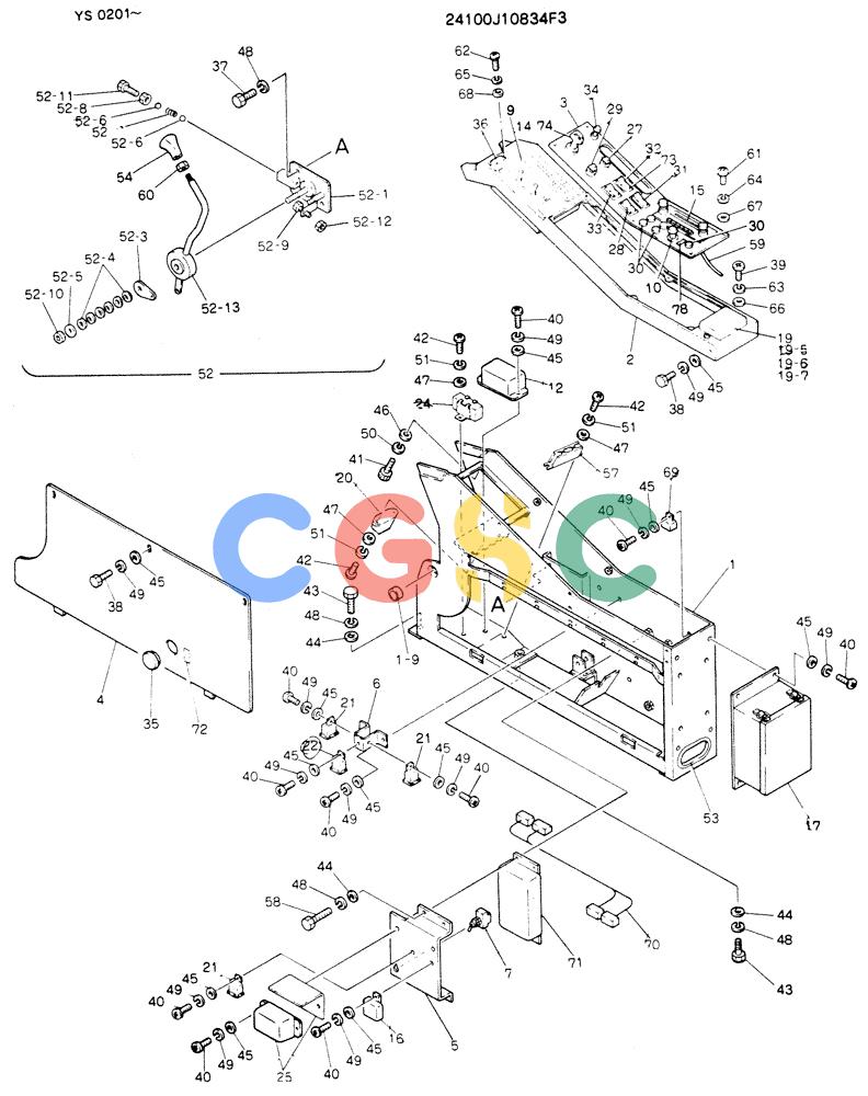 神钢零件查询(K916LC) - MARK II EXCAVTOR ASN YS0201 (1/89-12/03) (05-010) - PANEL ASSY, INST Kobelco