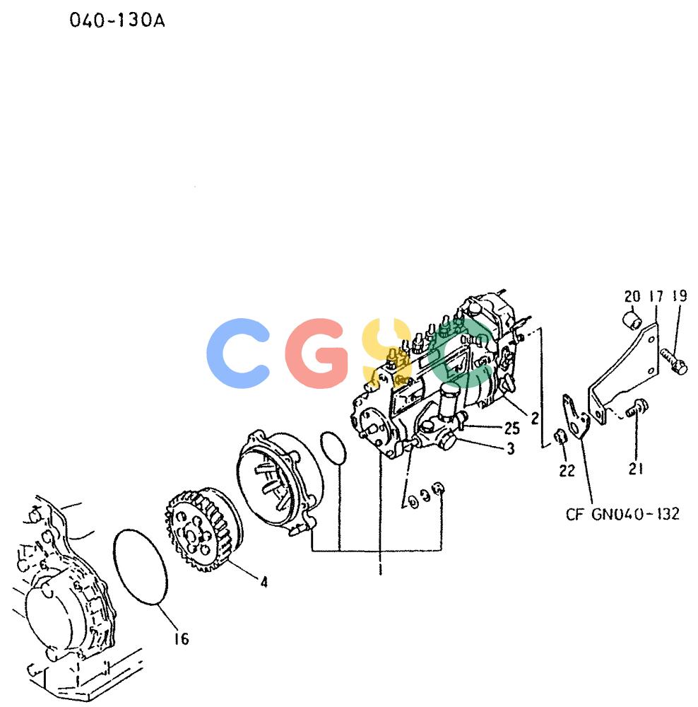神钢零件查询(K907LC) - MARK II EXCAVATOR BTW YQU0001 - YQU0400 (1/87-12/03) (14-001) - FUEL INJECTION PUMP GENERAL Kobelco