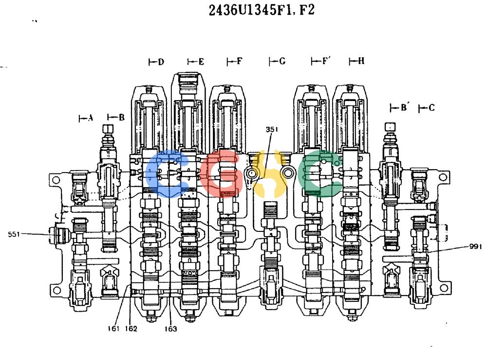 神钢零件查询(MD450BLC) - EXCAVATOR BTW TS0201 - TS0394 (1/80-12/06) (11-018[01]) - VALVE ASSY, CONTROL Kobelco