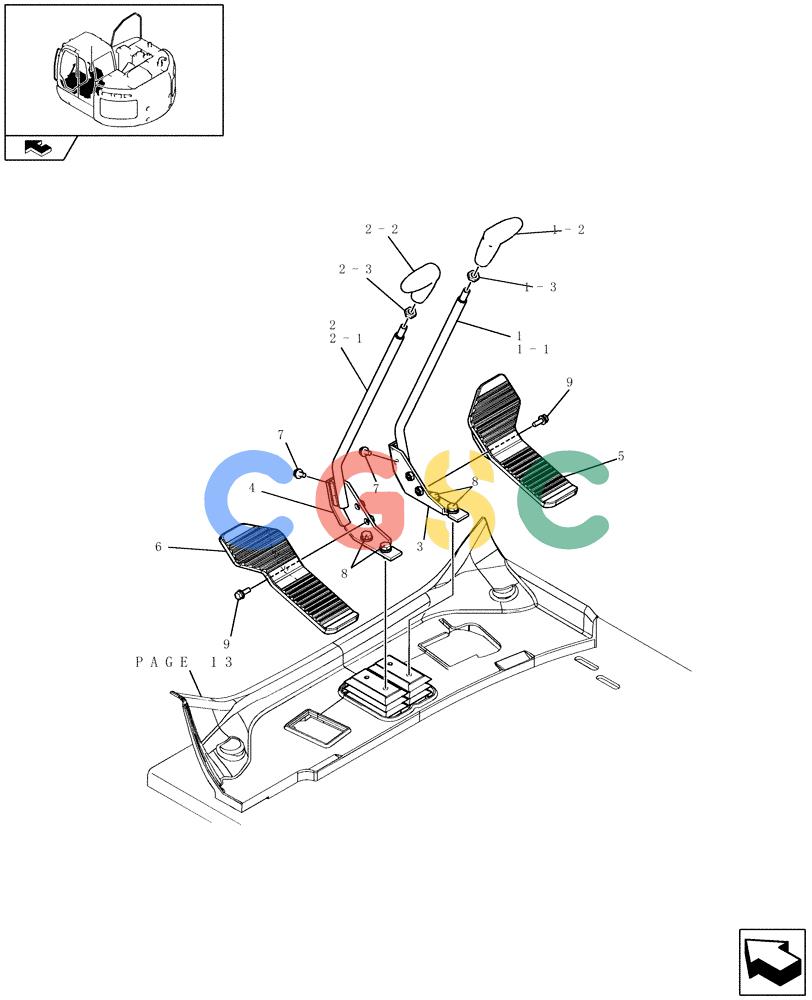 纽荷兰零件查询(E235BSR) - CRAWLER EXCAVATOR (5/07-) (1.070[12]) - CONTROLS New Holland Constructuion
