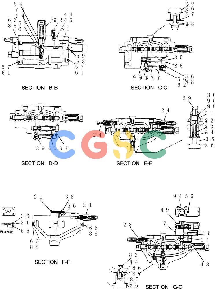 纽荷兰零件查询(E80BMSR) - CRAWLER EXCAVATOR ASN LF05-04001 - (N8TA18060) (HC001-19[3]) - VALVE ASSY, CONTROL (MAIN) New Holland Constructuion