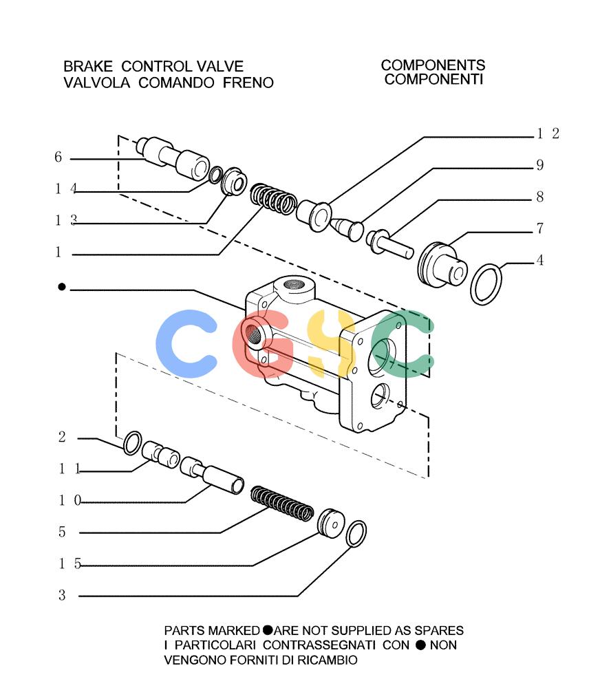 纽荷兰零件查询(DC150PS) - CRAWLER DOZER (2.304[03]) - BRAKE CONTROLS - COMPONENTS New Holland Constructuion