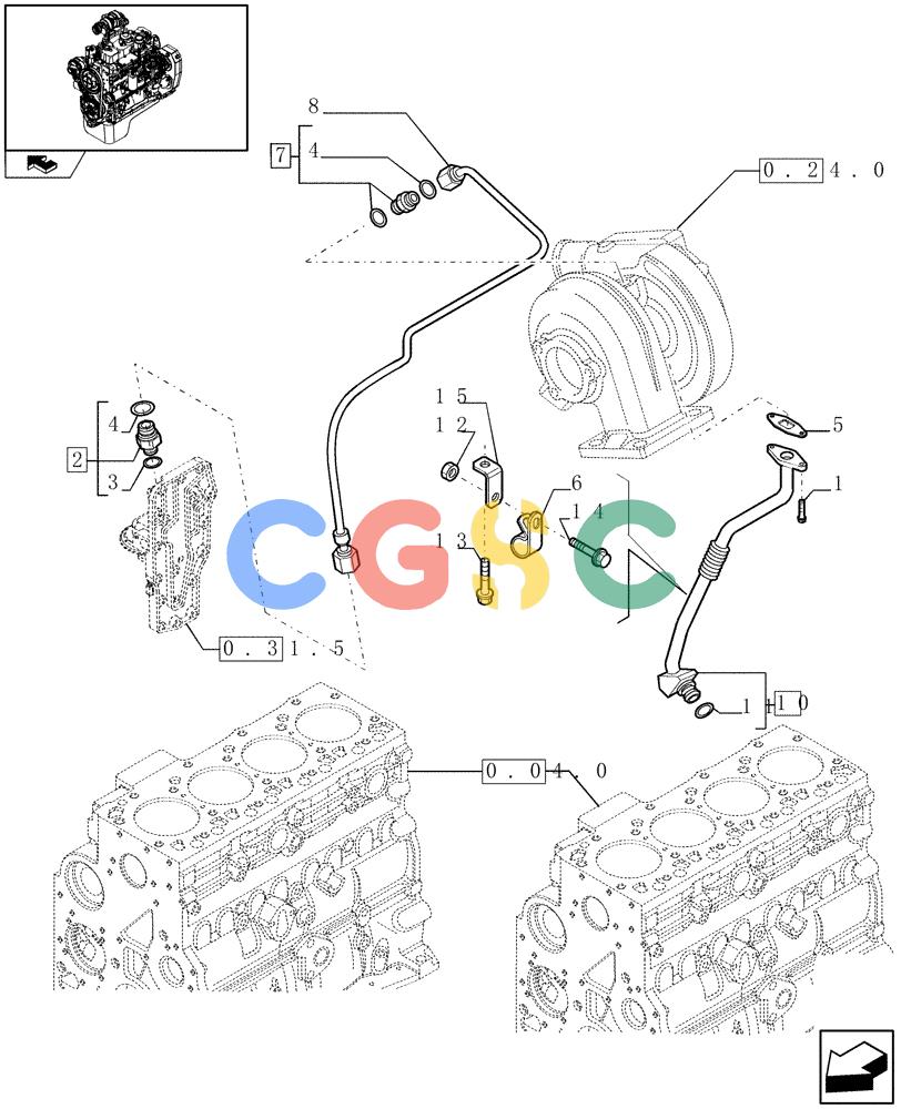 神钢零件查询(F4GE9484A J601) - ENGINE - 504103783 - 920019898 (1/13-) (0.30.5) - PIPING - ENGINE OIL (504019775) Kobelco