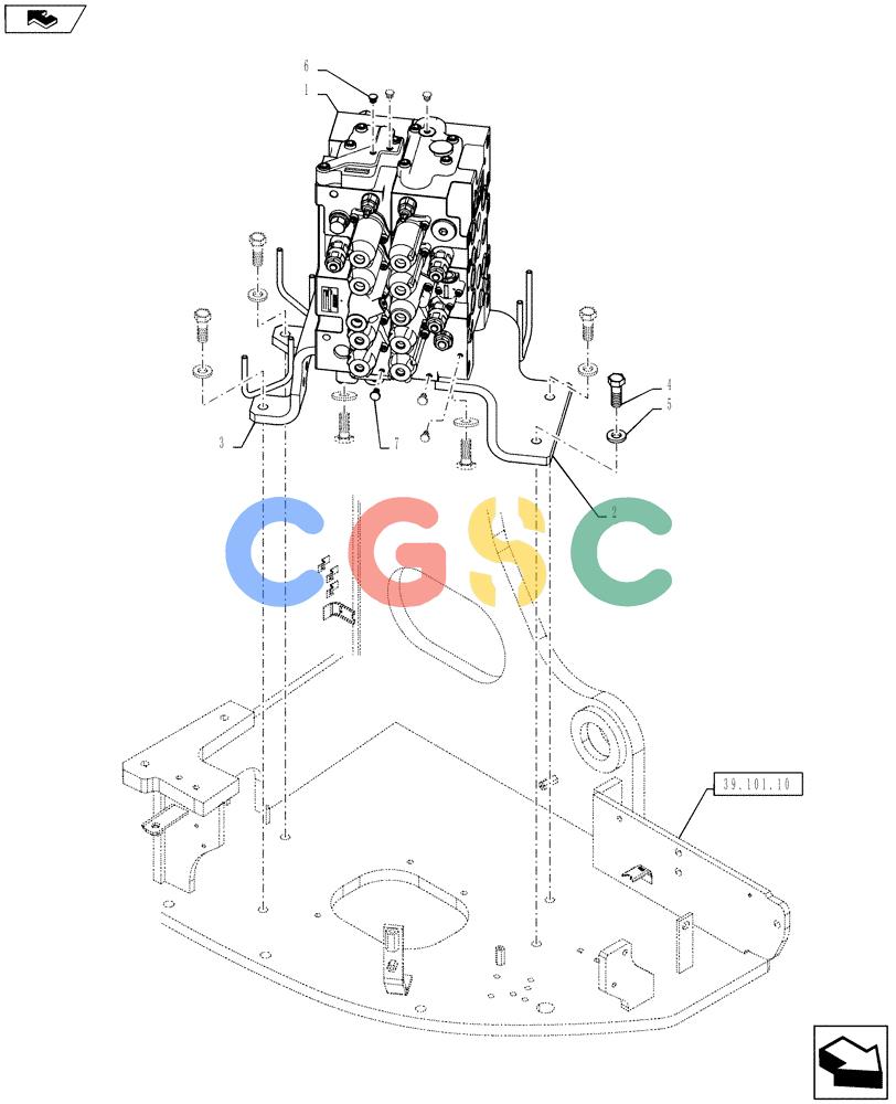 神钢零件查询(ED160 BLADE) - HYDRAULIC EXCAVATOR - ASN LH02-01501 (9/12-12/13) (35.359.AB[01]) - CONTROL VALVE, MOUNTING Kobelco