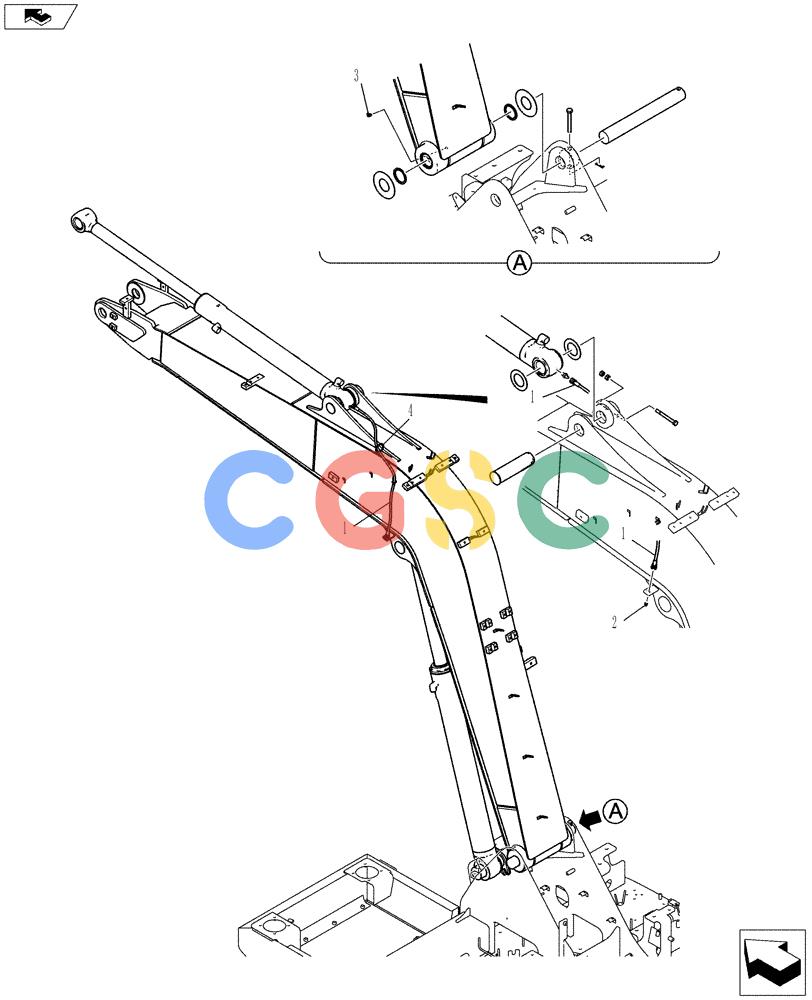 纽荷兰零件查询(E70BSR) - COMPACT CRAWLER EXCAVATOR ASN YT06-18001 (03-004[00]) - BOOM GROUP New Holland Constructuion