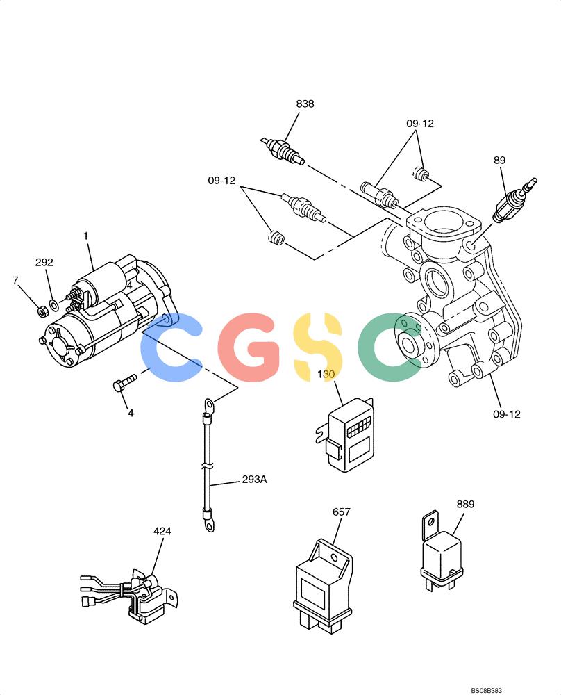 纽荷兰零件查询(E70BSR) - COMPACT CRAWLER EXCAVATOR BTW YT05-15001 - 18000 (NA) (4/08-) (09-23-00[02]) - ENGINE ELECTRICAL CONTROL PARTS, PAGE 2 OF 2 New Holland Constructuion