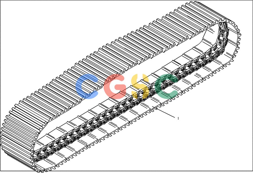 纽荷兰零件查询(EC240) - CRAWLER EXCAVATOR (5/00-) (06.100[001]) - DRIVING CHAIN INSTALL.MATERIAL 800 (S/N 724002-724033/724035-UP) New Holland Constructuion