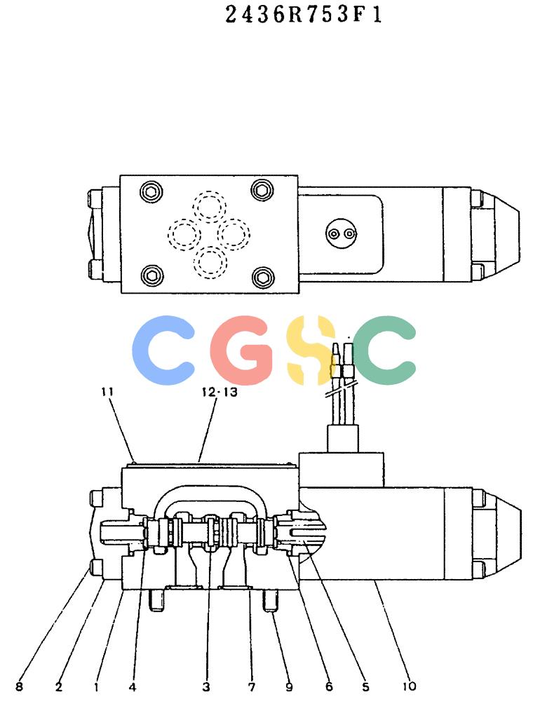 神钢零件查询(MD450BLC) - EXCAVATOR BTW TS0201 - TS0394 (1/80-12/06) (11-003) - VALVE ASSY, SOLENOID Kobelco