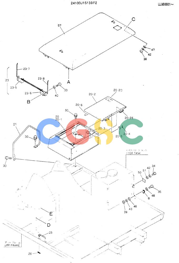 神钢零件查询(MD240C) - EXCAVATOR ASN LLU00601 (1/80-12/06) (02-005[02]) - GUARD ASSY Kobelco