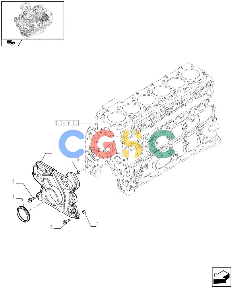 神钢零件查询(F4GE9684C J601) - ENGINE - 504360955 - 84152356 (1/13-) (0.04.3[02]) - CRANKCASE COVERS (4894734) Kobelco