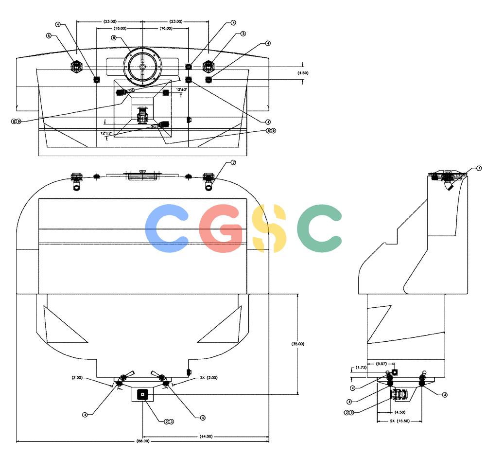 凯斯零件查询(438) - FLEX-AIR APPLICATOR - 2003 (3/03-10/03) (11-020) - TANK GROUP, 500 GALLON, FLEX-GRAY Case Agriculture