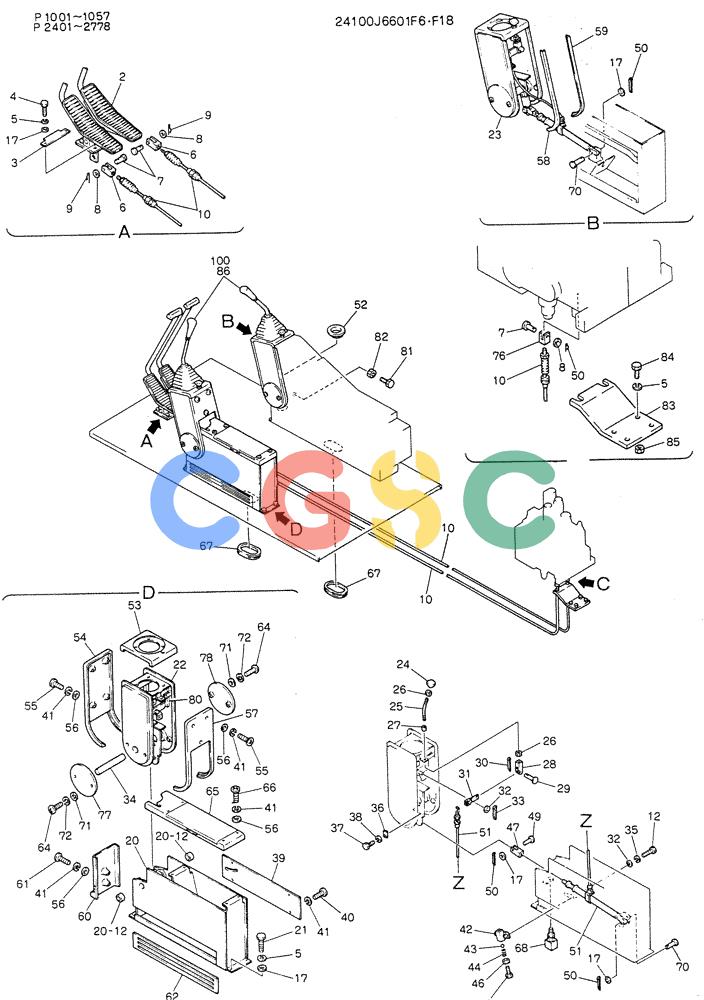 神钢零件查询(K905LC) - MARK II EXCAVATOR BTW YP1001 - YP1281 (1/87-12/03) (03-005) - CONTROL ASSY (MULTI) Kobelco