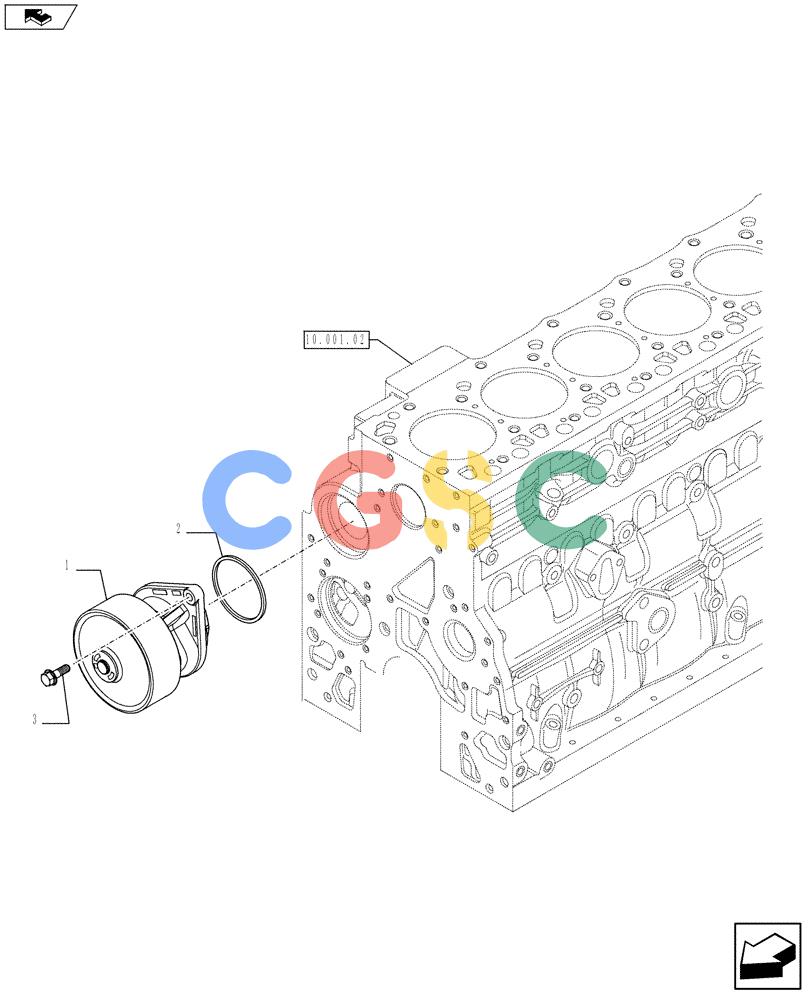 神钢零件查询(F4HFE613V A003) - ENGINE 5801366314 - 84169139 (9/10-) (10.402.02) - WATER PUMP (504062836) Kobelco
