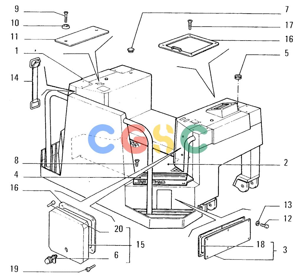 纽荷兰零件查询(FD14E) - CRAWLER DOZER (5.6690[001]) - OPERATORS COMPARTMENT New Holland Constructuion