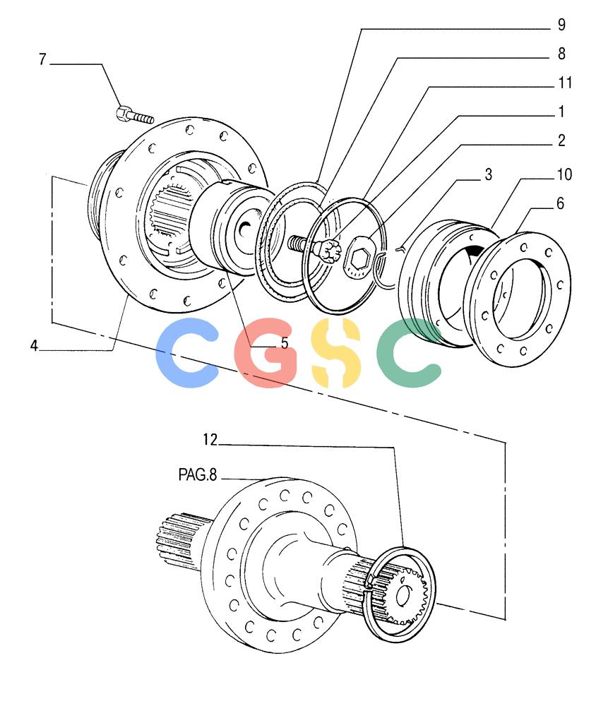 纽荷兰零件查询(FD255) - CRAWLER DOZER (N.A. VERSION) (7/95-) (1.277[06]) - STEERING CLUTCHES New Holland Constructuion