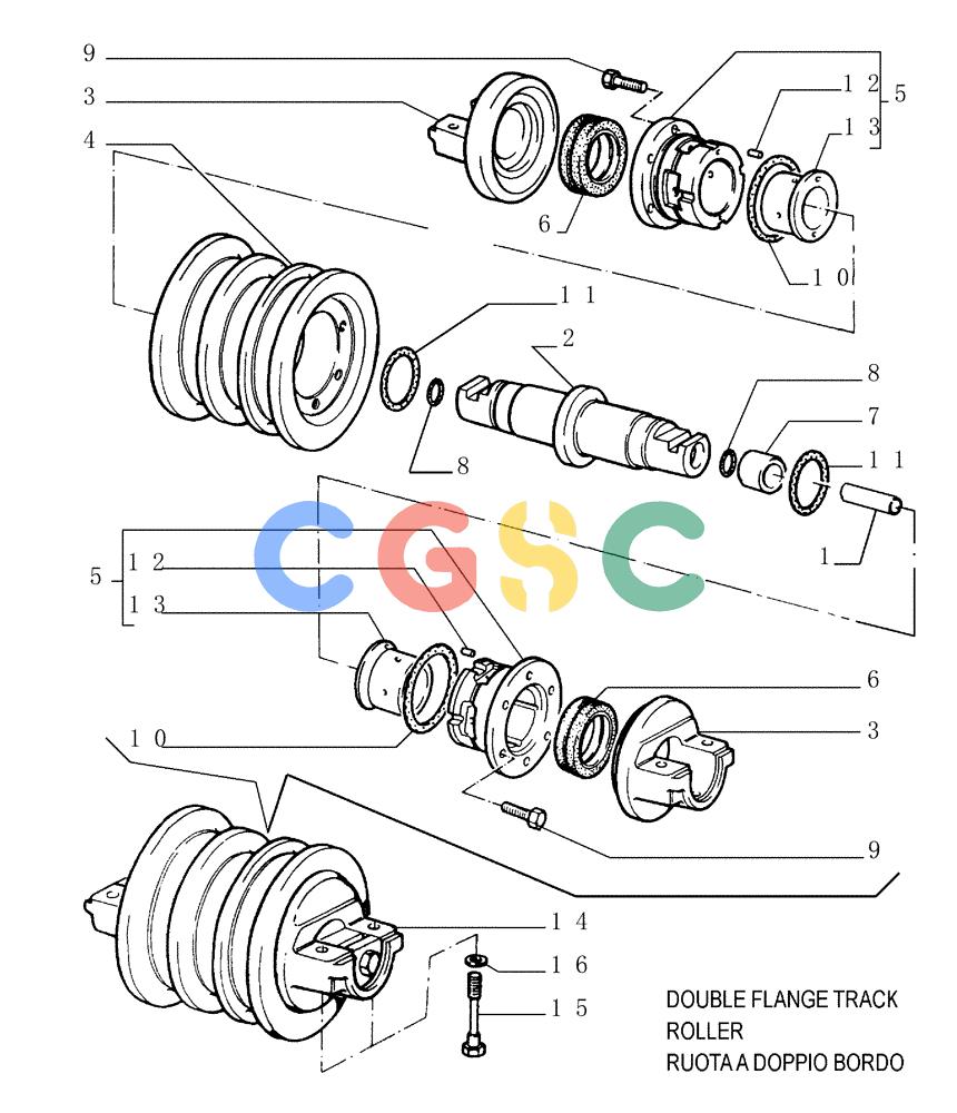 纽荷兰零件查询(DC180PS) - CRAWLER DOZER (11/00-) (2.345[02]) - TRACK ROLLERS - VERSION (01-02) New Holland Constructuion