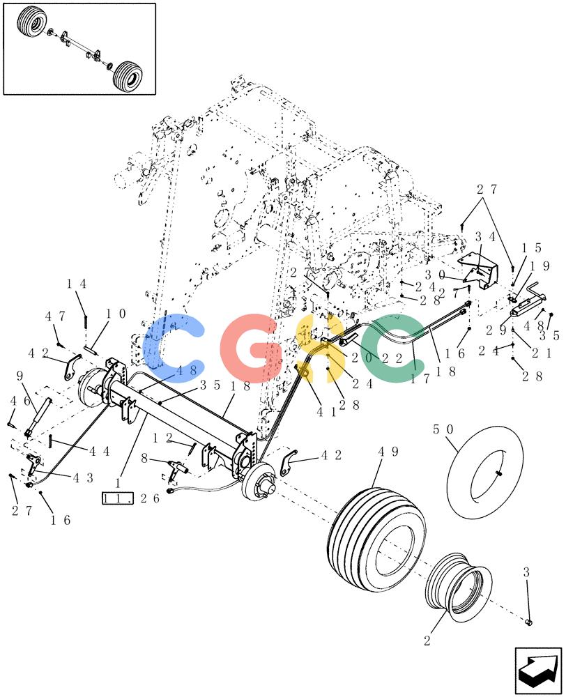 凯斯零件查询(RBX453) - CASE IH ROUND BALER (9/05-12/06) (11.25) - BRAKES Case Agriculture