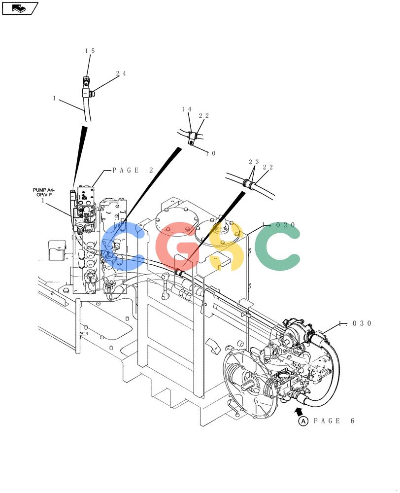 纽荷兰零件查询(E235BSR) - CRAWLER EXCAVATOR (5/07-) (1.052[05]) - PUMP/CONTROL VALVE PIPING - 2-PIECE BOOM New Holland Constructuion