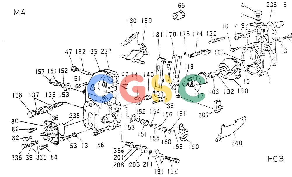 神钢零件查询(6D16-T) - MITSUBISHI DIESEL ENGINE - K907 & MD180LC (1/87-12/06) (03-009) - GOVERNOR (INNER PARTS) Kobelco