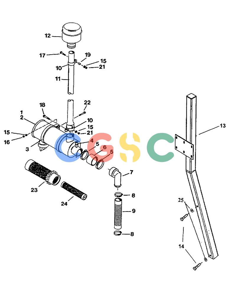 凯斯零件查询(3503) - CONCORD AIR SYSTEM (1/96-12/00) (E30) - AIR CLEANER KIT Case Agriculture