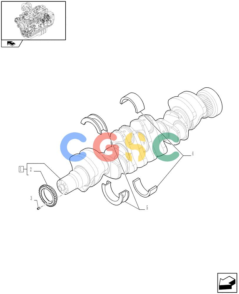 神钢零件查询(F4GE9684C J601) - ENGINE - 504360955 - 84152356 (1/13-) (0.08.0) - CRANKSHAFT (2853820) Kobelco
