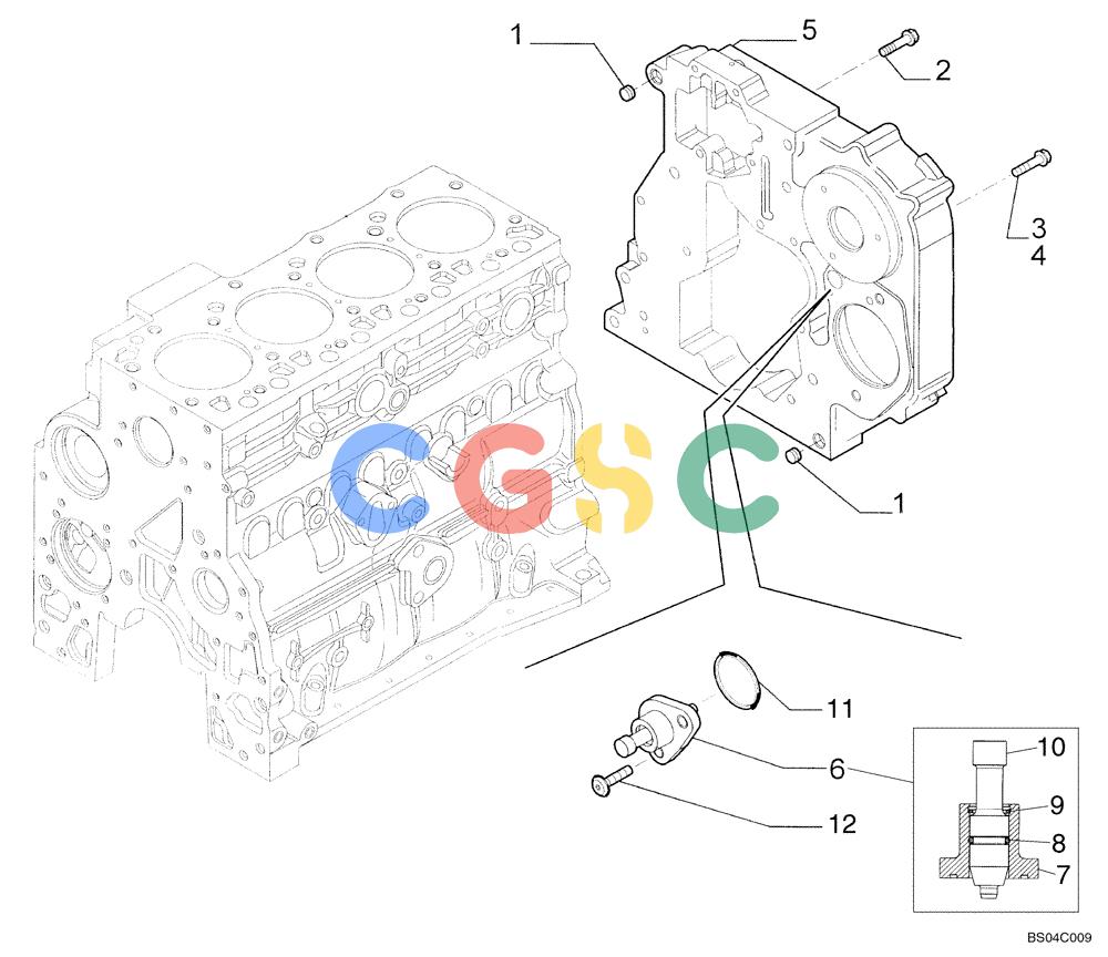 纽荷兰零件查询(DC85) - CRAWLER DOZER (8/04-) (02-13) - GEAR COVER - REAR HOUSING New Holland Constructuion