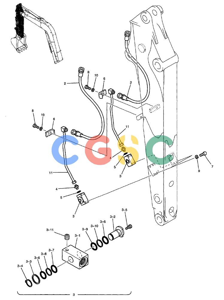 纽荷兰零件查询(EH80) - MIDI CRAWLER EXCAVATOR ASN LF04-02000 (N4TA18001 thru N4TA18010, ASN N5TA18011 -) (NA) (1/ (134) - HYDRAULIC LINES, ARM 1.8M (NIBBLER AND BREAKER) New Holland Constructuion