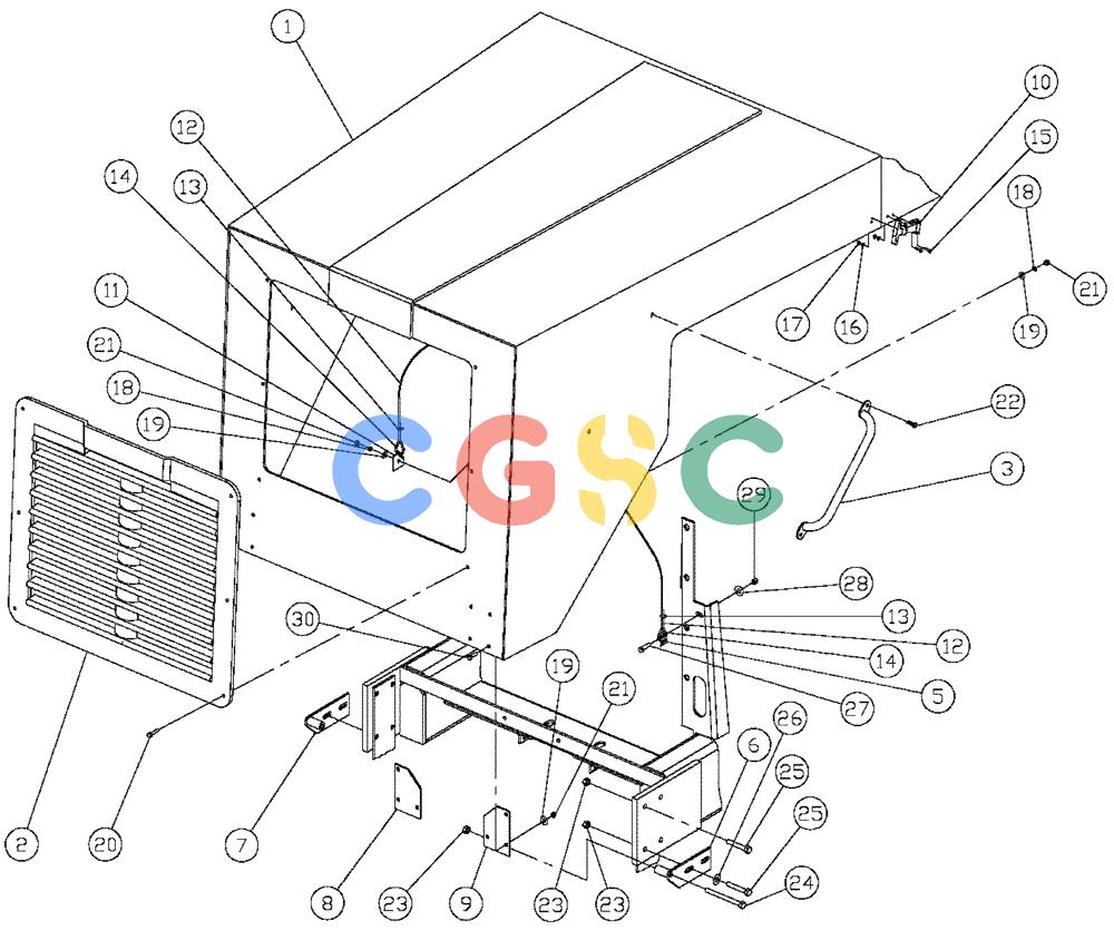 凯斯零件查询(4330) - TITAN FLOATER (6/98-8/99) (04-014) - HOOD GROUP Case Agriculture