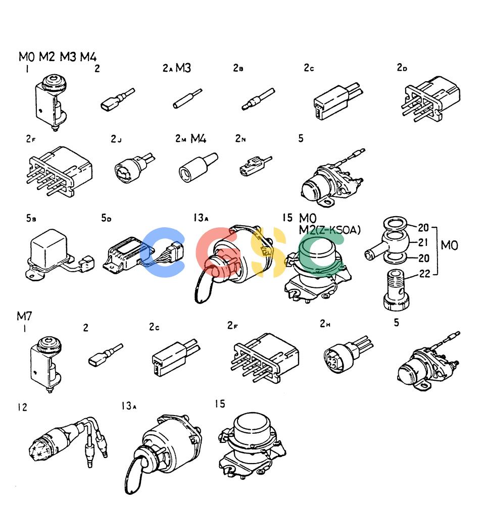 神钢零件查询(6D22-TC) - MITSUBISHI DIESEL ENGINE - K909A, K912A, K916, & K935 (1/76-12/06) (05-002) - INSTRUMENT Kobelco