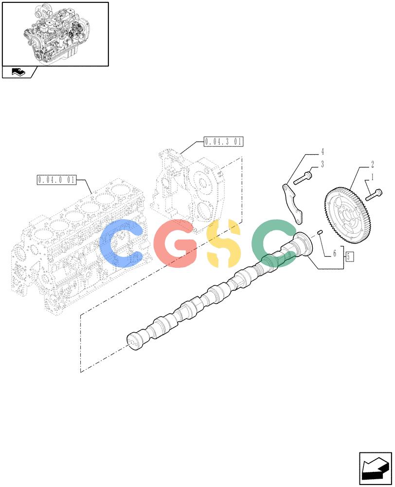 神钢零件查询(F4GE9684B J604) - ENGINE - 504360953 - 84152355 (1/08-12/10) (0.12.0) - CAMSHAFT - TIMING CONTROL (2855671) Kobelco