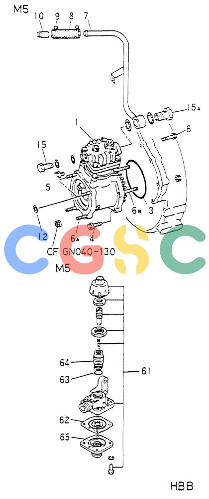 神钢零件查询(6D16-T) - MITSUBISHI DIESEL ENGINE - K907 & MD180LC (1/87-12/06) (01-044) - AIR COMPRESSOR GENERAL Kobelco
