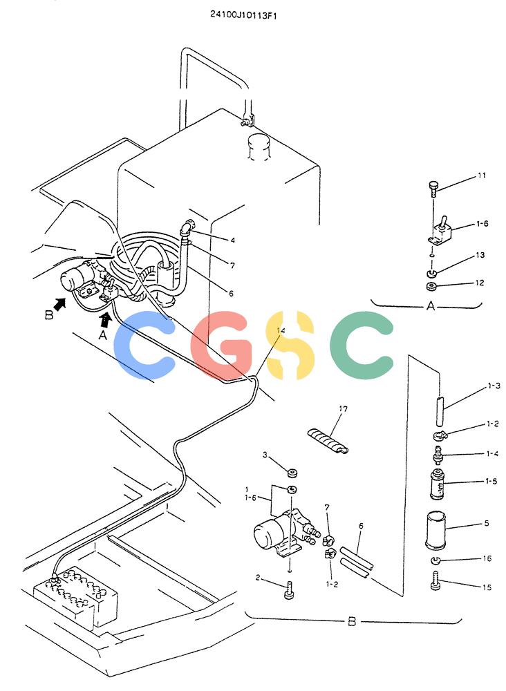 神钢零件查询(K905LC) - MARK II EXCAVATOR BTW YP1001 - YP1281. (4/89-12/03) (08-001) - PUMP ASSY, FUEL Kobelco
