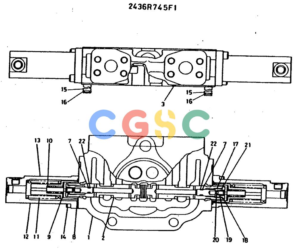 神钢零件查询(MD400LC) - EXCAVATOR BTW YS0101 - YS0200 (1/80-12/06) (09-015) - SPOOL ASSY/ P.N. 2436R745F1 Kobelco