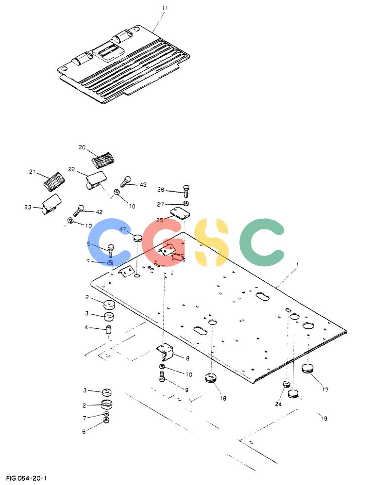 神钢零件查询(K912LC) - MARK II EXCAVATOR ASN YC-0301 (1/88-12/03) (02-008) - PLATE ASSY, FLOOR (FOR EXPORT) Kobelco