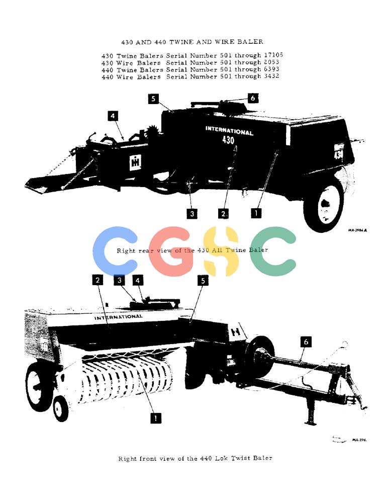 凯斯零件查询(440) - INTERNATIONAL HARVESTER RECTANGULAR BALER (NORTH AMERICA) (1/70-12/78) (E-01) - 430 AND 440 TWINE AND WIRE BALER Case Agriculture