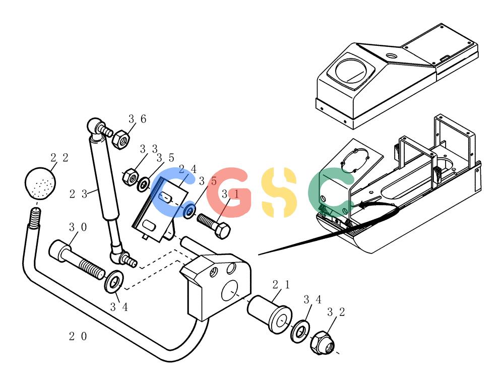 纽荷兰零件查询(EC215) - CRAWLER EXCAVATOR (11/99-) (34.141[003]) - BRACKET MOUNTING PARTS LEFT-HAND (S/N 721690-UP) New Holland Constructuion