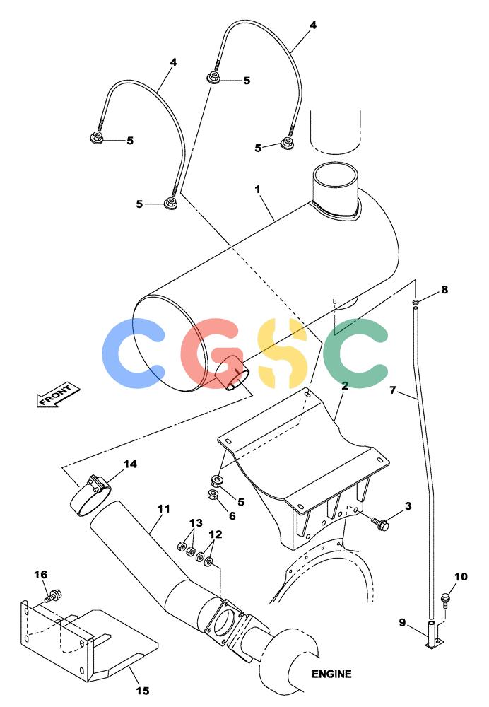 纽荷兰零件查询(E805) - CRAWLER EXCAVATOR TIER 3 (7/06-) (02-003-00[01]) - EXHAUST New Holland Constructuion
