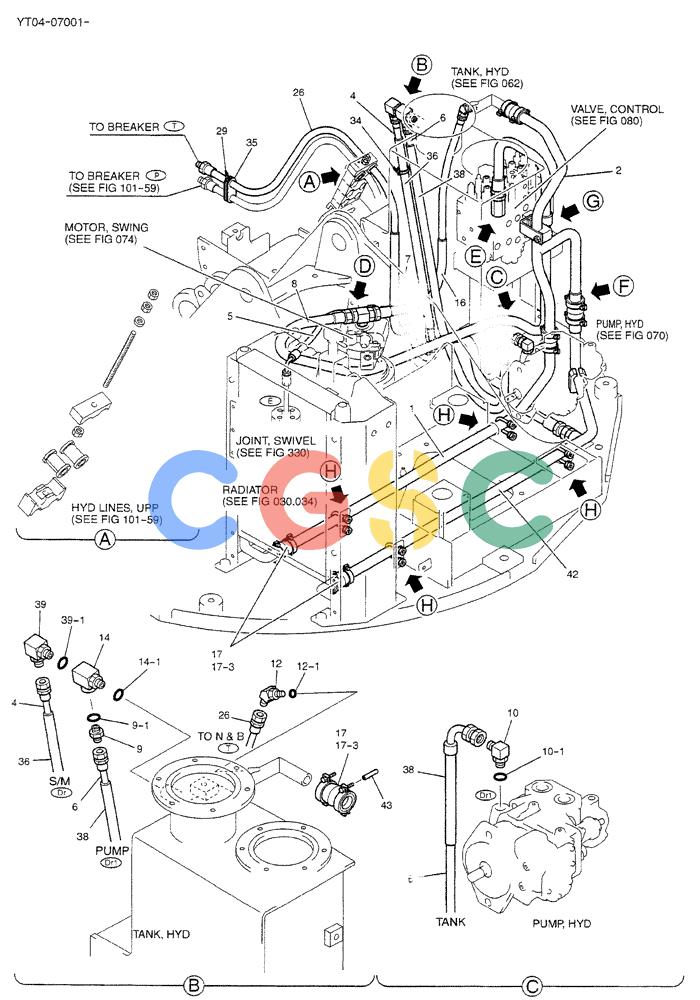 纽荷兰零件查询(BREAKER) - NIBBLER/BREAKER ATTACHMENT - E70SR ASN YT04-07001 (01-017[01]) - HYD LINES, RETURN (BREAKER) New Holland Constructuion