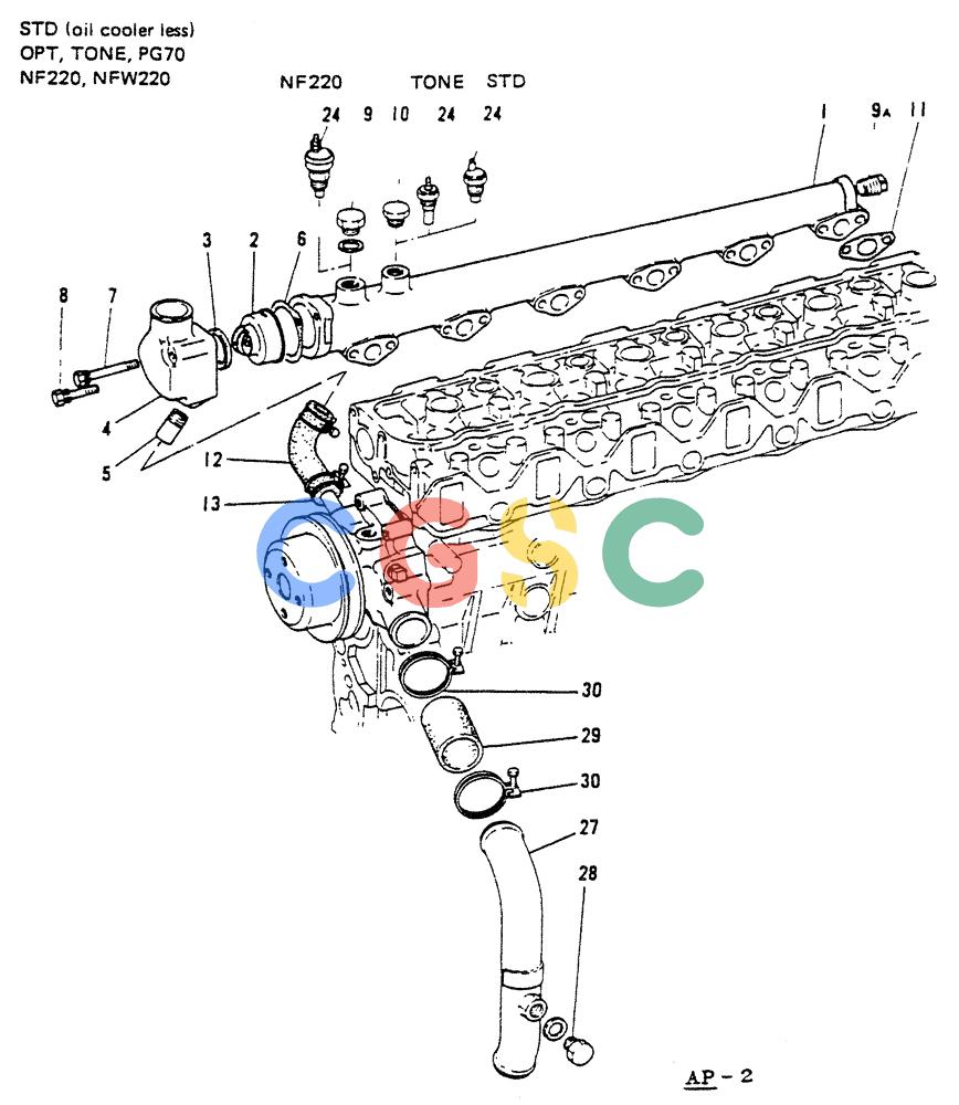 神钢零件查询(65R5P) - MITSUBISHI DIESEL ENGINE - LK300A WHEEL LOADER (1/06-12/06) (06-002[01]) - COOLING SYSTEM Kobelco