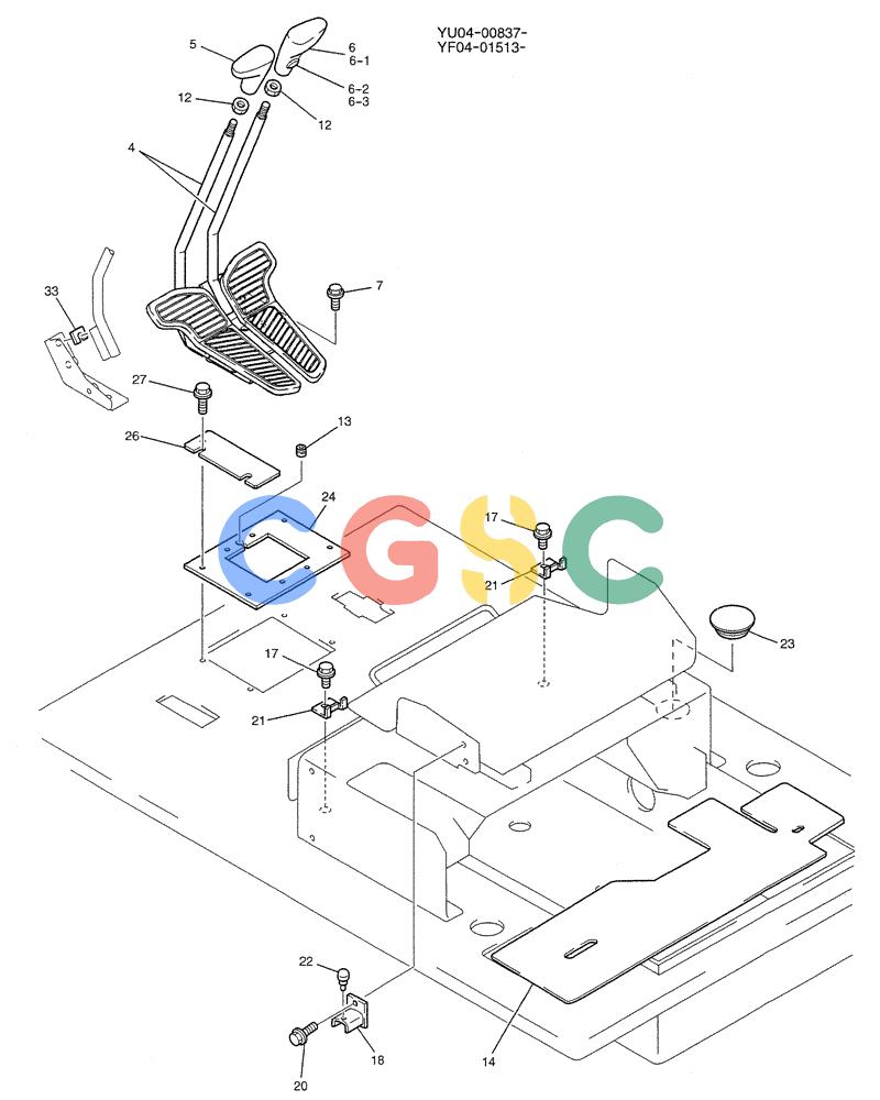 纽荷兰零件查询(E235SRLC) - CRAWLER EXCAVATOR BTW YU04-00837 - YU04-01417 (01-025[02]) - CONTROLS, OPERATOR New Holland Constructuion