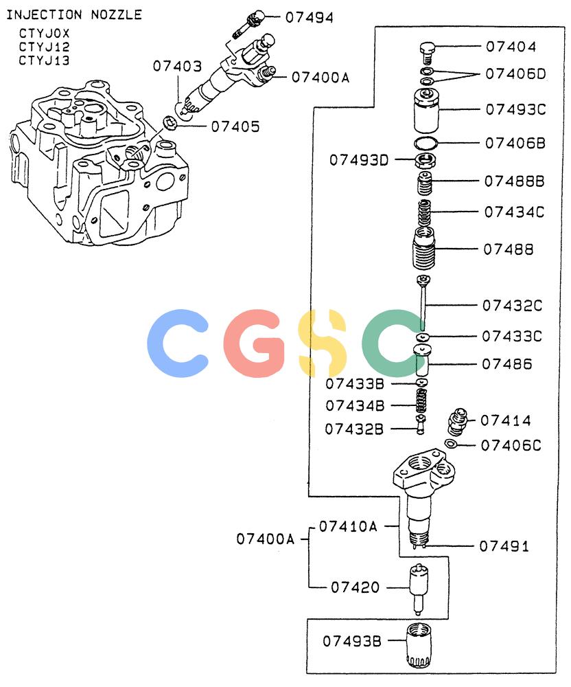 神钢零件查询(6D22-TC) - MITSUBISHI DIESL ENGINE - SK EXCAVATORS (1/06-12/06) (03-008[03]) - INJECTION PIPE & NOZZLE Kobelco