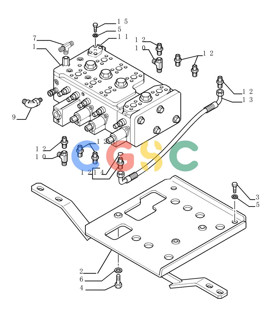 纽荷兰零件查询(DC180PS) - CRAWLER DOZER (11/00-) (3.436[02]) - EQUIPMENT CONTROL VALVE - VERSION (02-03) New Holland Constructuion