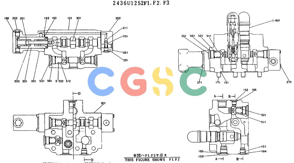 神钢零件查询(MD140BLC) - EXCAVATOR BTW YP1001 - YP1281 (1/80-12/06) (11-011[01]) - VALVE ASSY, CONTROL (SWING) Kobelco
