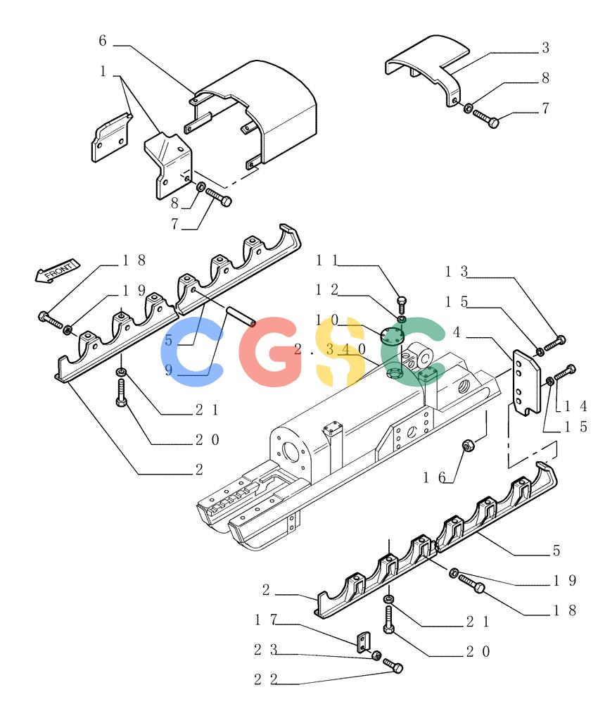 纽荷兰零件查询(DC180PS) - CRAWLER DOZER (11/00-) (2.348[01]) - TRACK GUARDS - VERSION (01-02) New Holland Constructuion