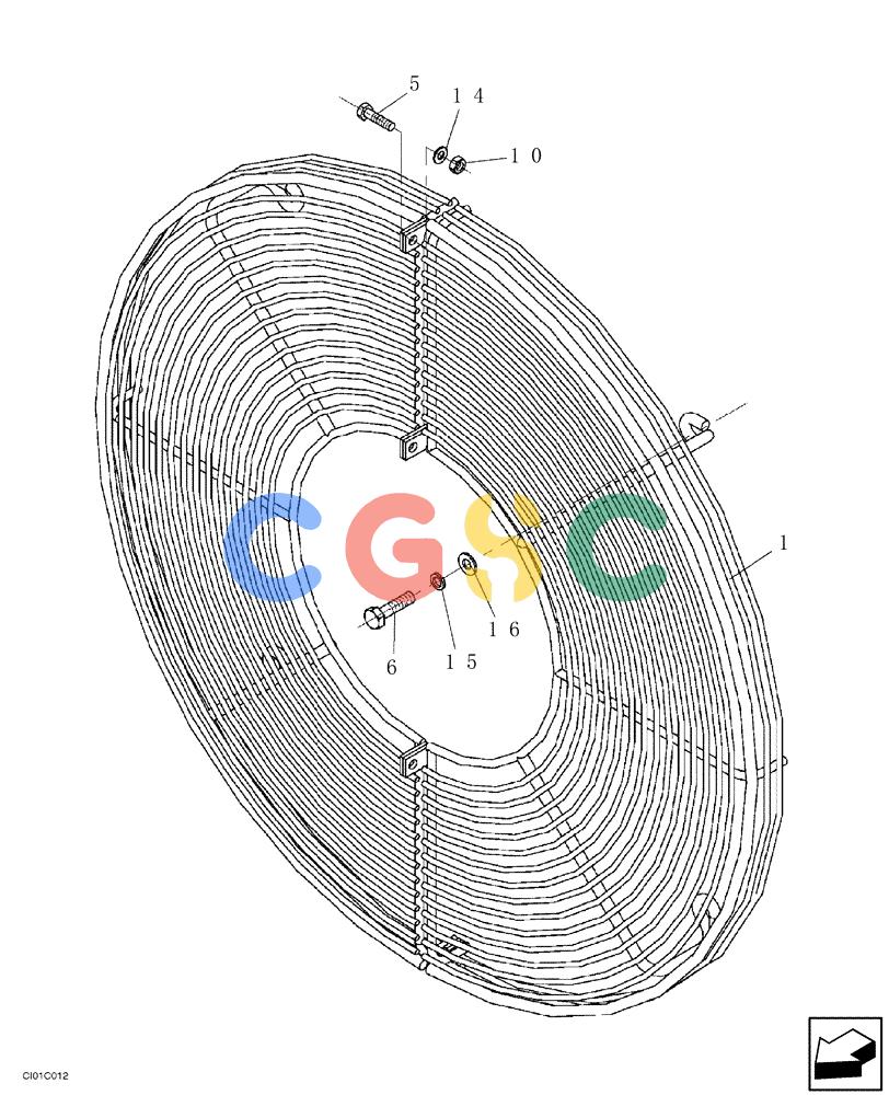 纽荷兰零件查询(CV900) - VIBRATORY ROLLER (9/01-) (02-004-00[01]) - FAN GUARD - ENGINE New Holland Constructuion