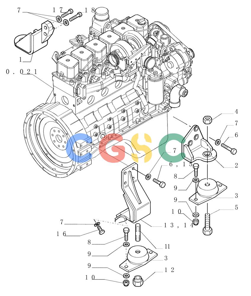 纽荷兰零件查询(DC150.B) - CRAWLER DOZER TIER 2 (3/03-) (0.505[01]) - SUSPENSION - ENGINE New Holland Constructuion