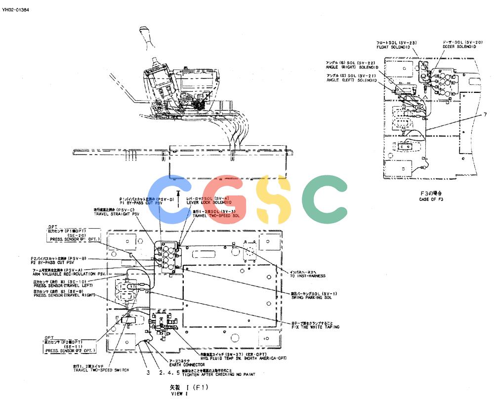 神钢零件查询(ED150) - BLADE RUNNER EXCAVATOR/DOZER ASN YH02-01384 (4/02-12/03) (01-016[1]) - HARNESS ASSY, UPP (PLATE FLOOR) Kobelco
