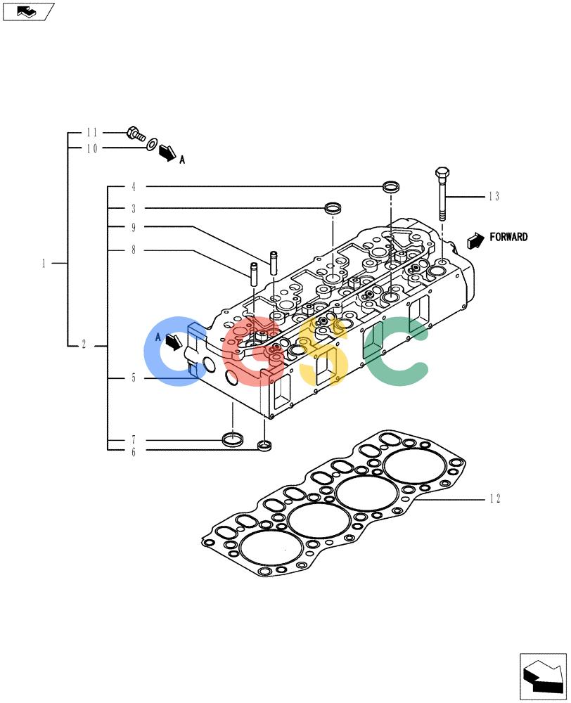 神钢零件查询(ED150-2) - BLADE RUNNER EXCAVATOR/DOZER ASN LH01-01001 (1/09-12/12) (08-001[00]) - CYLINDER HEAD Kobelco