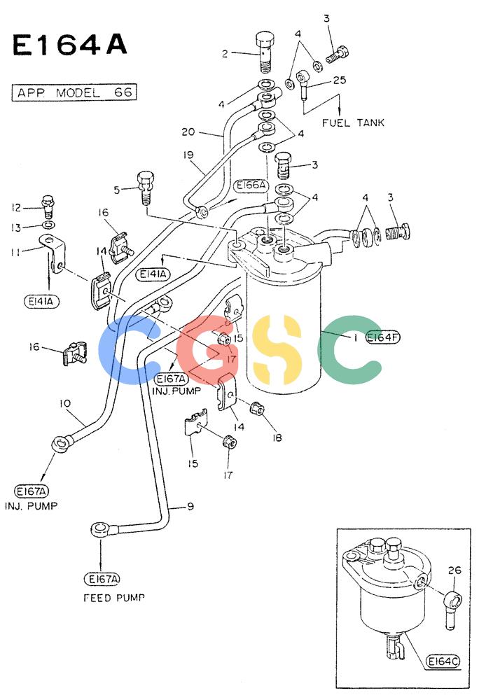 神钢零件查询(NE6(T)04) - NISSAN DIESEL ENGINE (1/86-12/98) (05-006[02]) - FILTER FUEL (FITTING PARTS) Kobelco